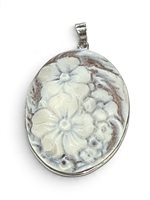 Pendant Mandile 1922 Woman Cammei  in Silver Conchiglia 2MCICM111.9
